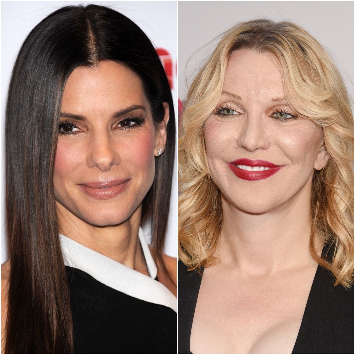 Shutterstock Sandra Bullock和Courtney Love