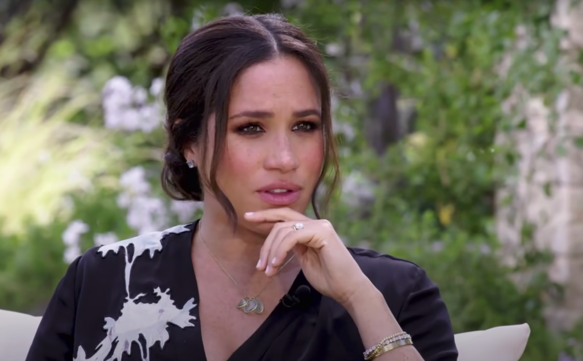 梅根·马克尔（Meghan Markle）在2021年3月接受奥普拉·温弗瑞（Oprah Winfrey）采访